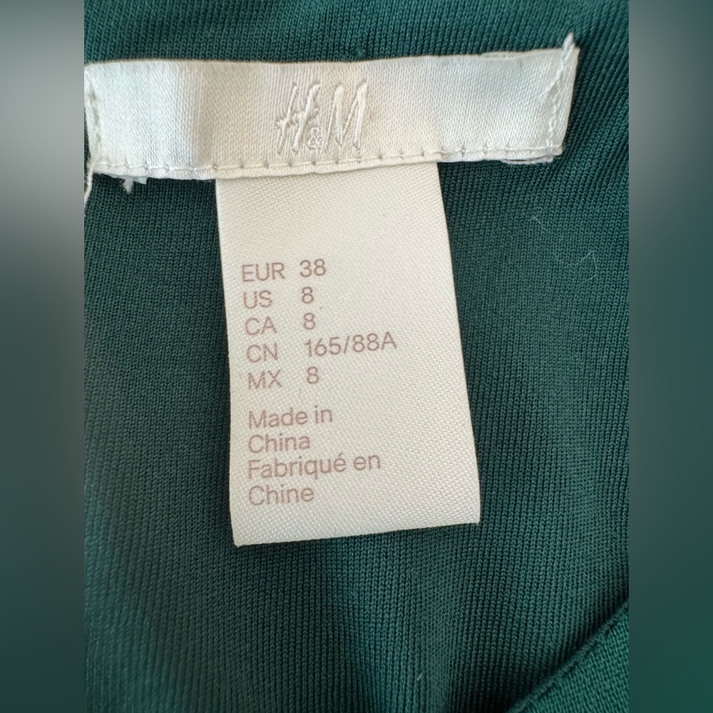 NWOT H&M Elegant Green Dress for Women Size 8 - Picture 4 of 8
